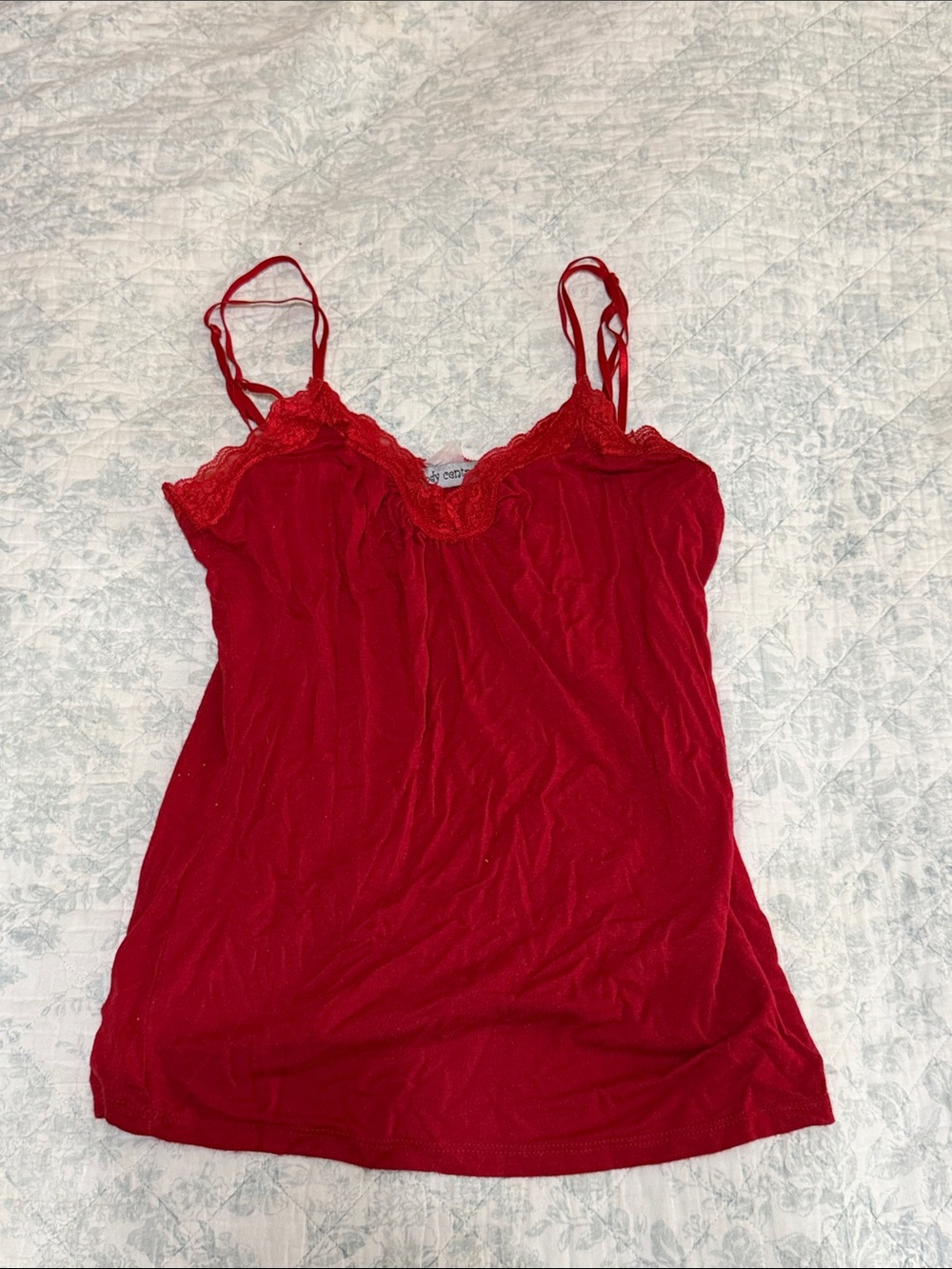 Body Central Red Lace Trim Camisole
